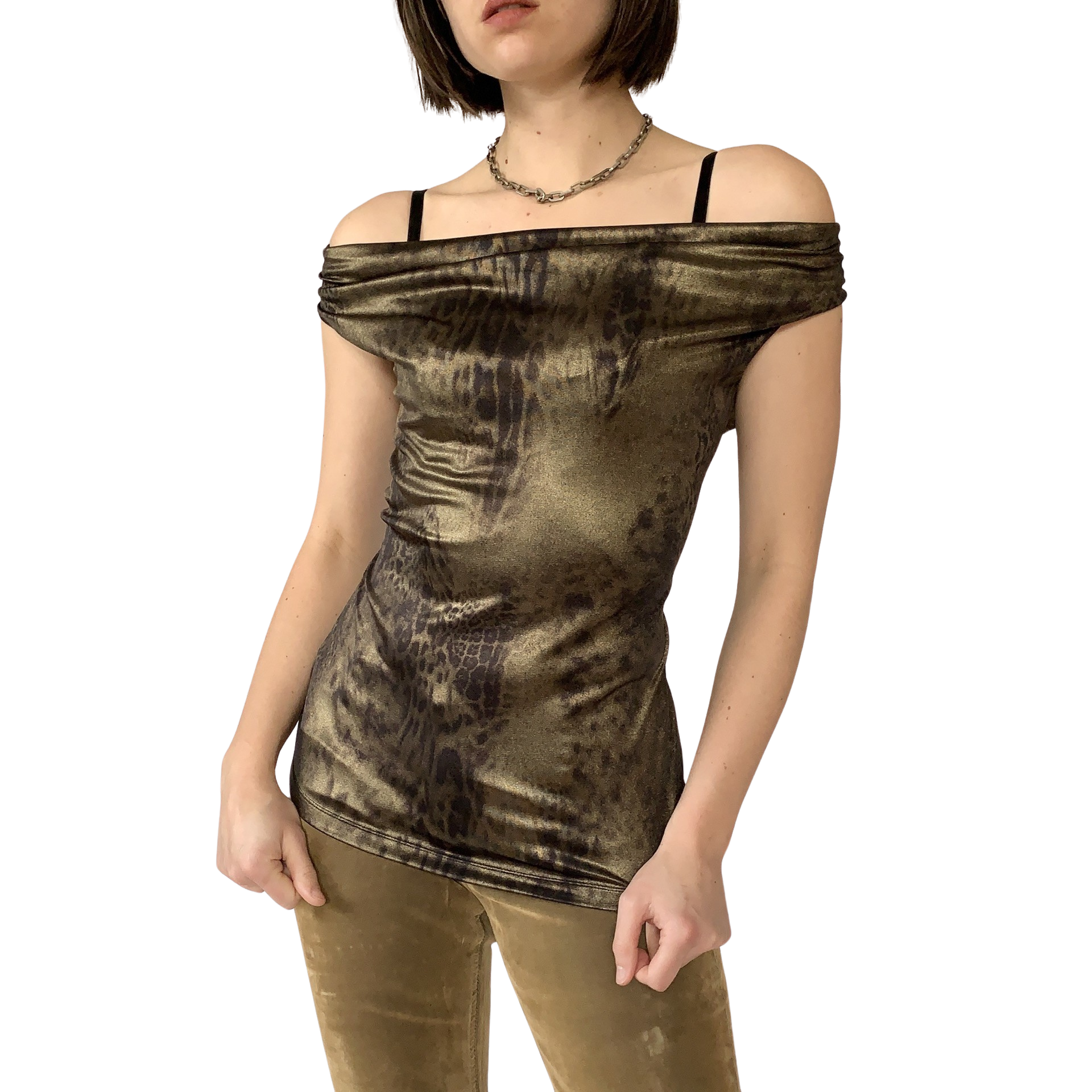 Y2K Bronze Cowl Neck (XS/S)