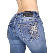 Y2K MISS ME Low Waisted Flare Jeans (S/M)