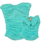 Y2K micromesh ruffle tube top (XS/S)