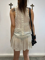 Vintage AllSaints 100% Silk Floaty Mini Dress (XS/S)