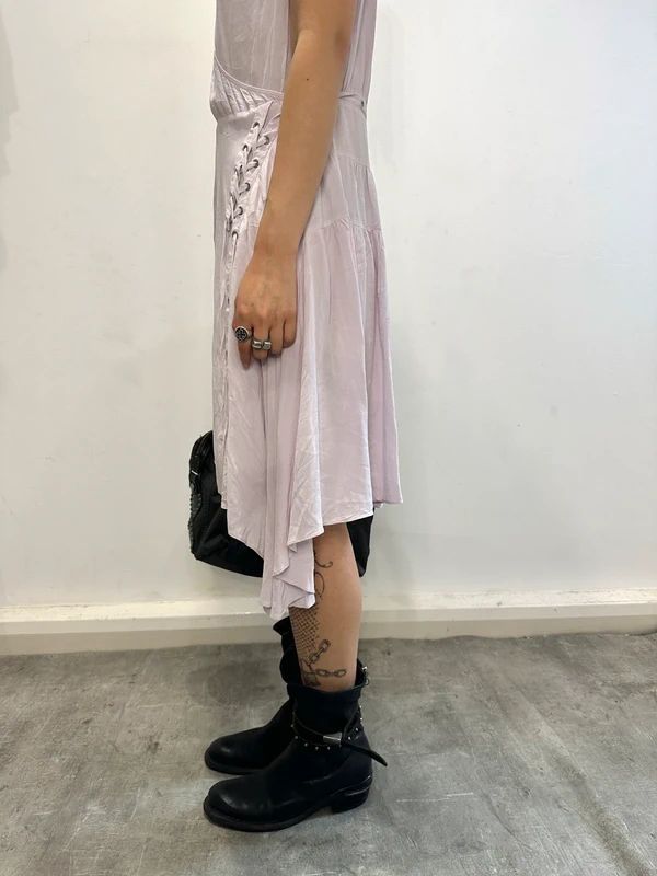Vintage AllSaints Asymmetrical Tie Front Summer Dress (S/M)