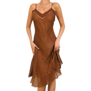 Bebe Silk Midi Dress (XS)