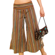 90s Striped Gaucho Capris (S)