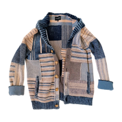 Chunky Knit Patchwork Cardigan (S)