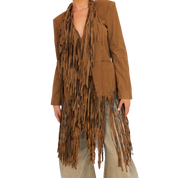 Faux Suede Fringe Jacket (S)