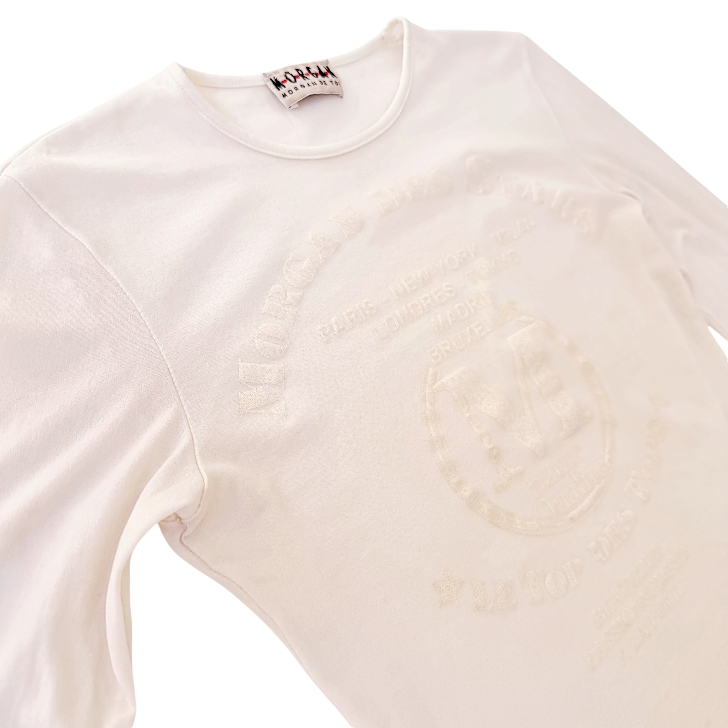 Morgan De Toi White Mesh Top (XS/S)