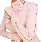 French Vintage Baby Pink Sweater Top (S)