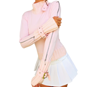 French Vintage Baby Pink Sweater Top (S)
