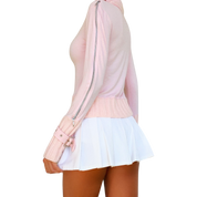 French Vintage Baby Pink Sweater Top (S)