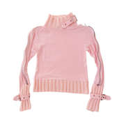 French Vintage Baby Pink Sweater Top (S)