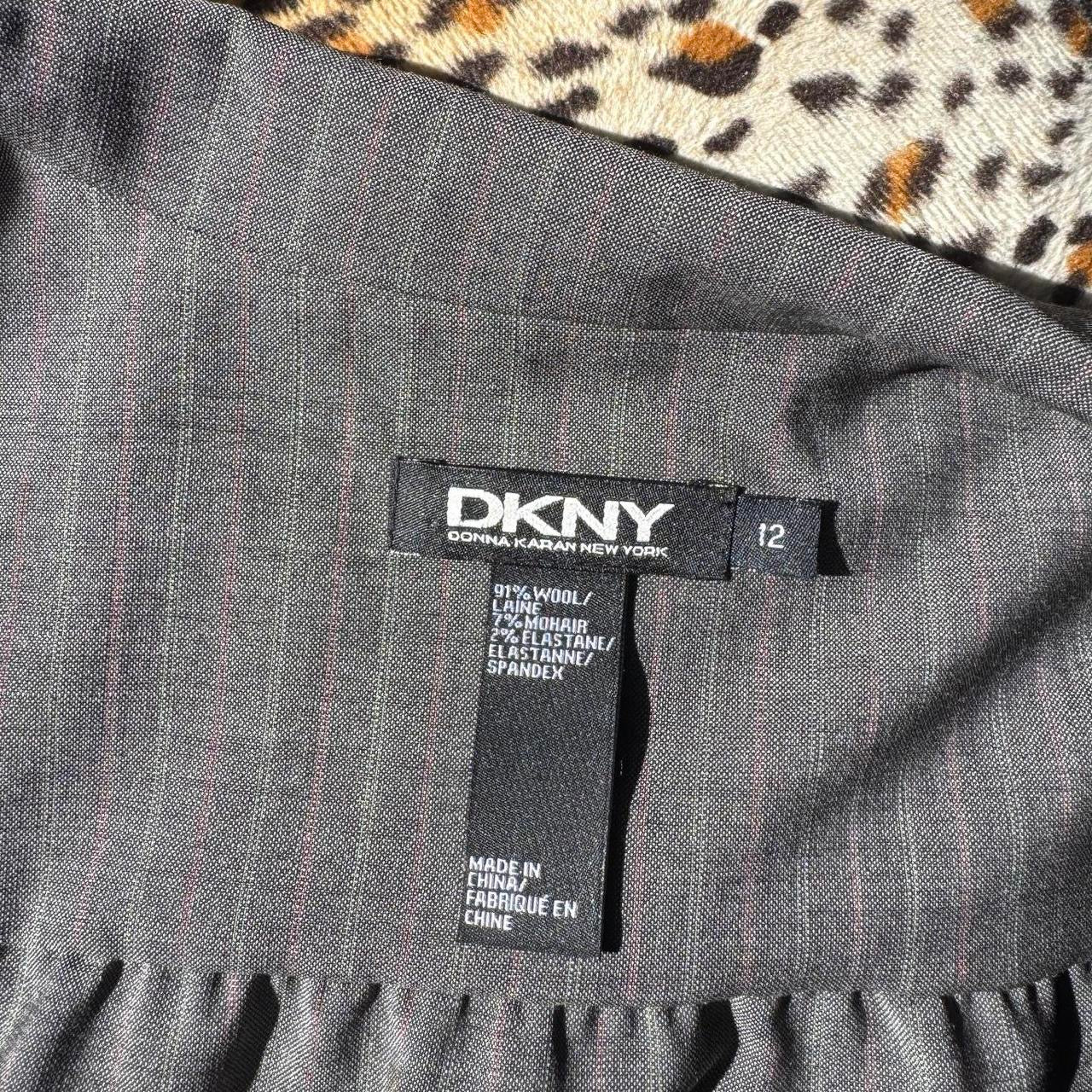 DKNY Pinstriped Wool Wrap Blazer (L)
