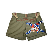Ed Hardy Khaki Skull Shorts (XS/S)