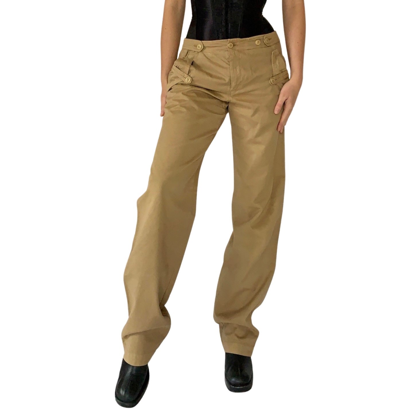 2000s Khaki Trousers (S)