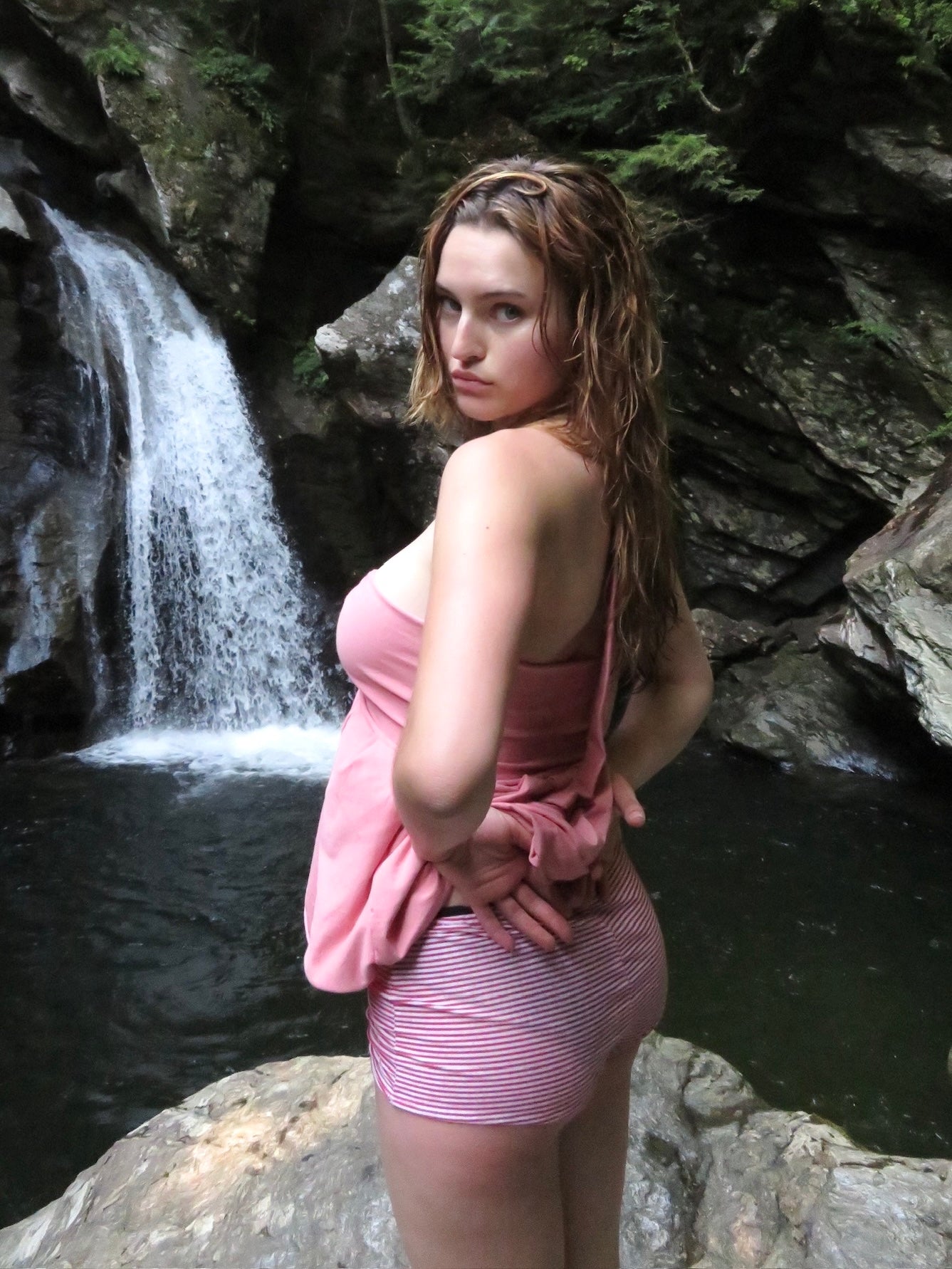 Ruby Pinstripe Micro Short (XS)