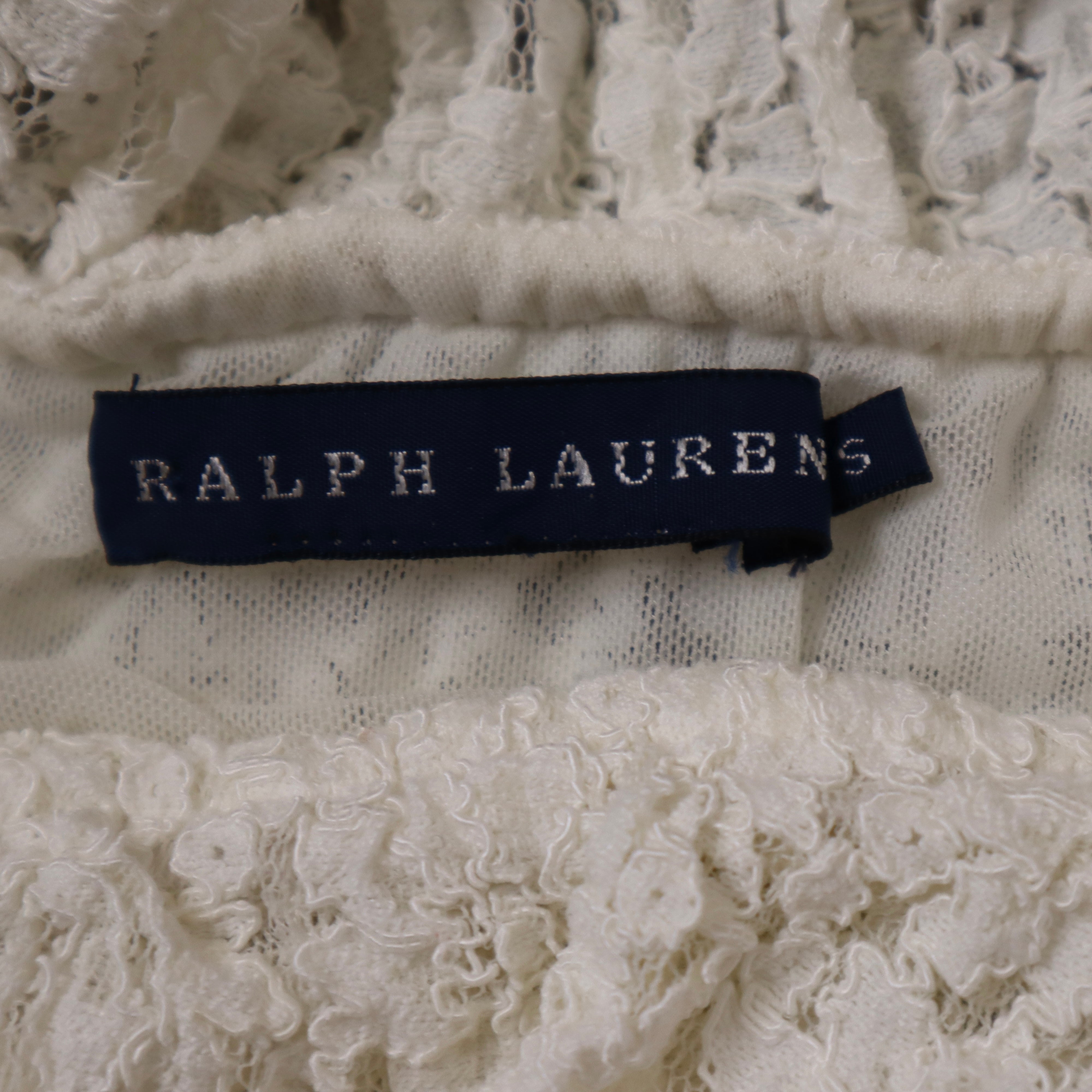 Y2K RALPH LAUREN White Lace Blouse (S)