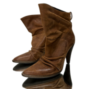 Vintage Slouch Italian Ankle Stiletto Boots (US 5)