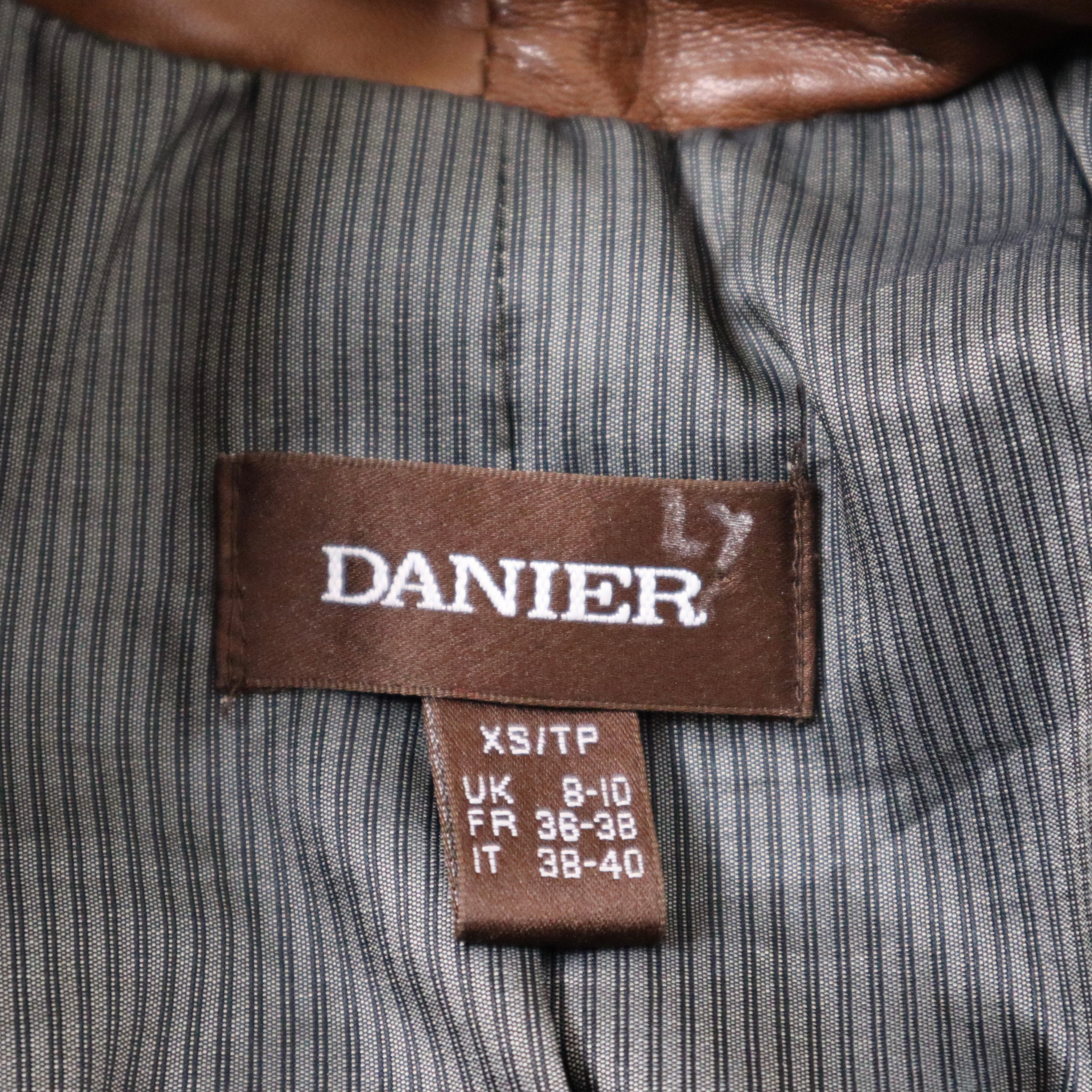 Y2K Sexy Brown Leather Moto Jacket (S)