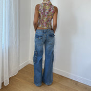Vintage Italian Embroidered Blouse (S)