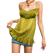 BCBG Green Silk Top (M)