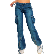 Early 2000s Denim Cargos (XS)