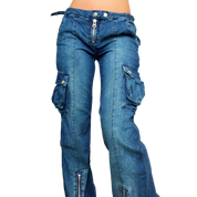 Early 2000s Denim Cargos (XS)