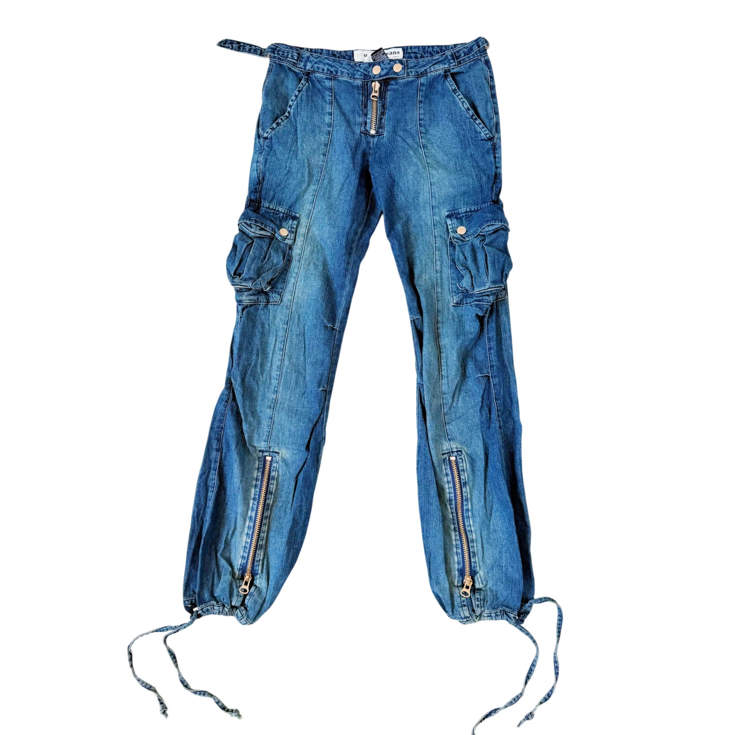 Early 2000s Denim Cargos (XS)