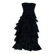 BCBG Strapless Silk Tiered Gown (M)