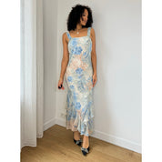 Vintage 90s Floral Maxi Dress (M)