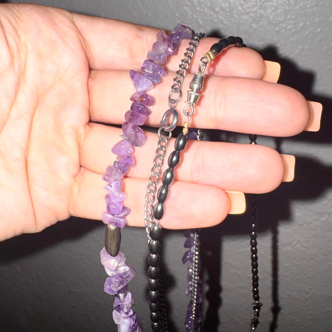 “Amethyst Moon” Layered Necklace Stack