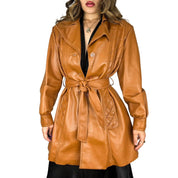 1970s Faux Leather Trench Coat (L)