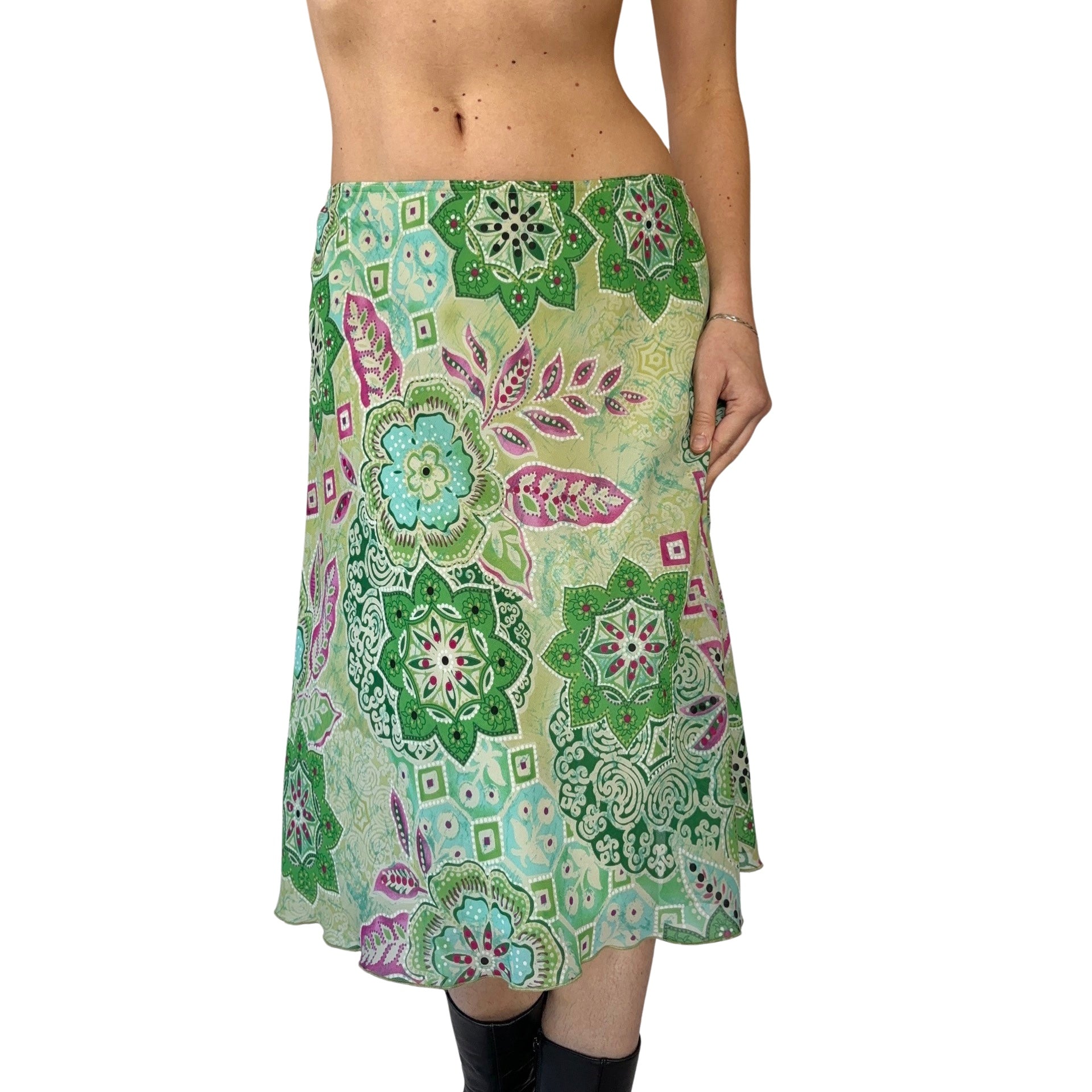 Y2K Medallion Midi Skirt (S/M)