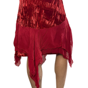 Vintage Italian Asymmetrical Sheer Ruffle Midi Dress (S/M)
