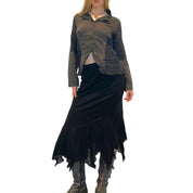 Vintage 90s Witchy Gothic Maxi Skirt (S)