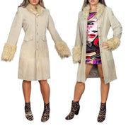 Y2K Genuine Suede Penny Lane Coat (M)