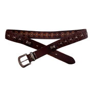 Vintage Woven Leather Belt (L)