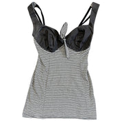 Grey Black Striped Mini Dress (M)