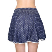 Y2K Italian Polka Dot Denim Mini Skirt (S)