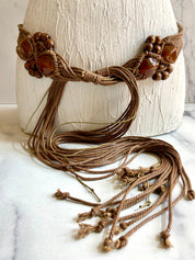 Boho belt with beads