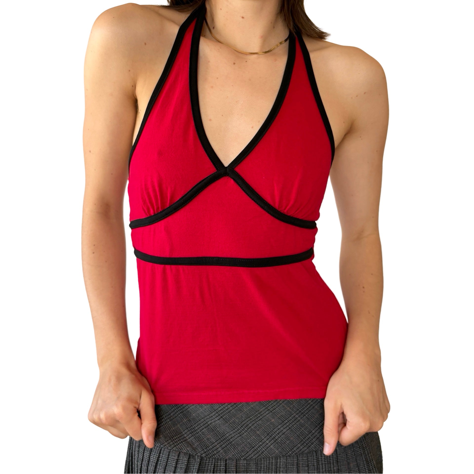90s Red Halter Tank (S/M)