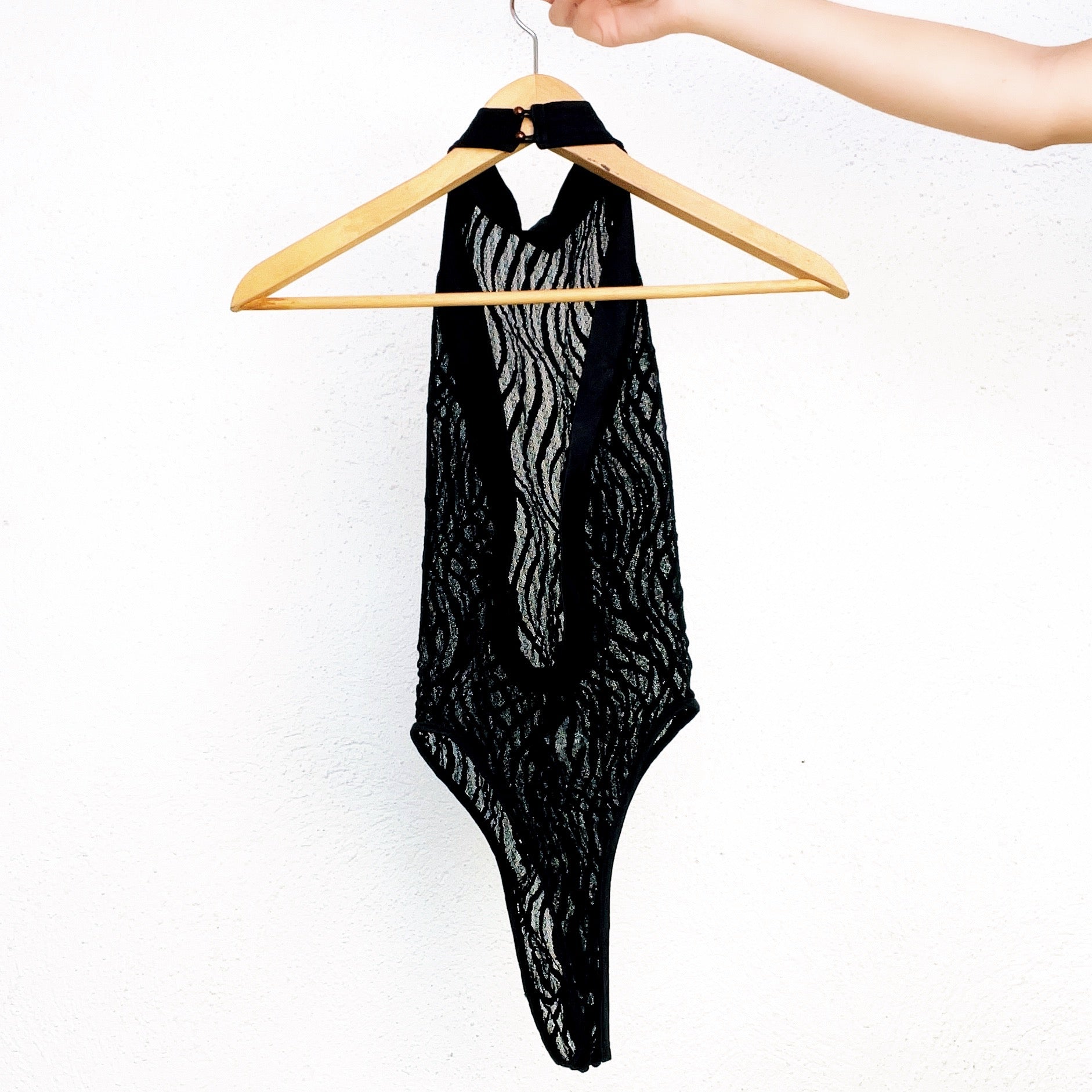 Vintage Sheer Backless Bodysuit (S)