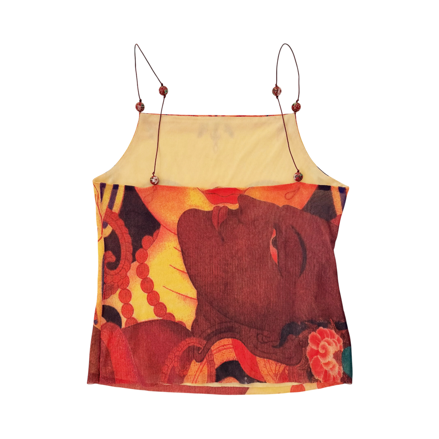 Vintage Vivienne Tam Graphic Mesh Cami Top (S)