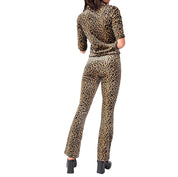 90s Leopard Velvet Two-Piece Set (S)