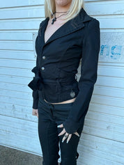 Vintage Diesel Gothic Collared Jacket with Buttons (XS)