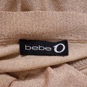 Y2K BEBE Gold Shimmer Backless Top (S/M)