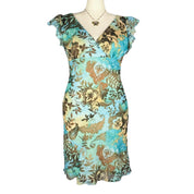 Y2K Paisley Floral Midi Dress (XL)