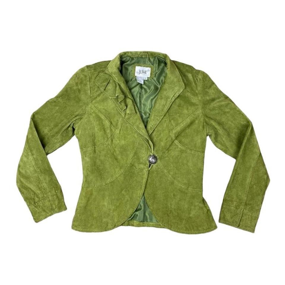 2000s Moss Green Suede Blazer (M)