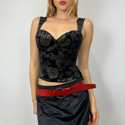 Vintage 90’s La Perla Deep Navy Velvet Bustier (S/M)