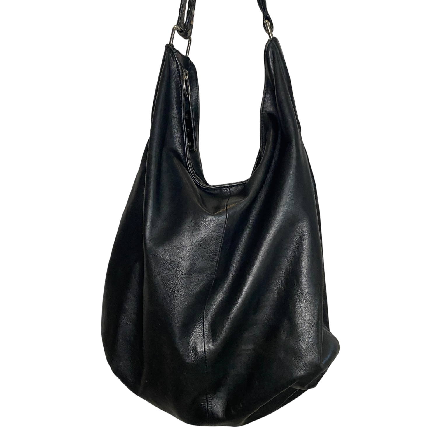 Vintage Black Leather Diesel Bag