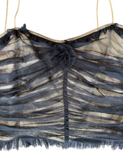 Nine West Ruffled Tulle Camisole With Rosette (M)