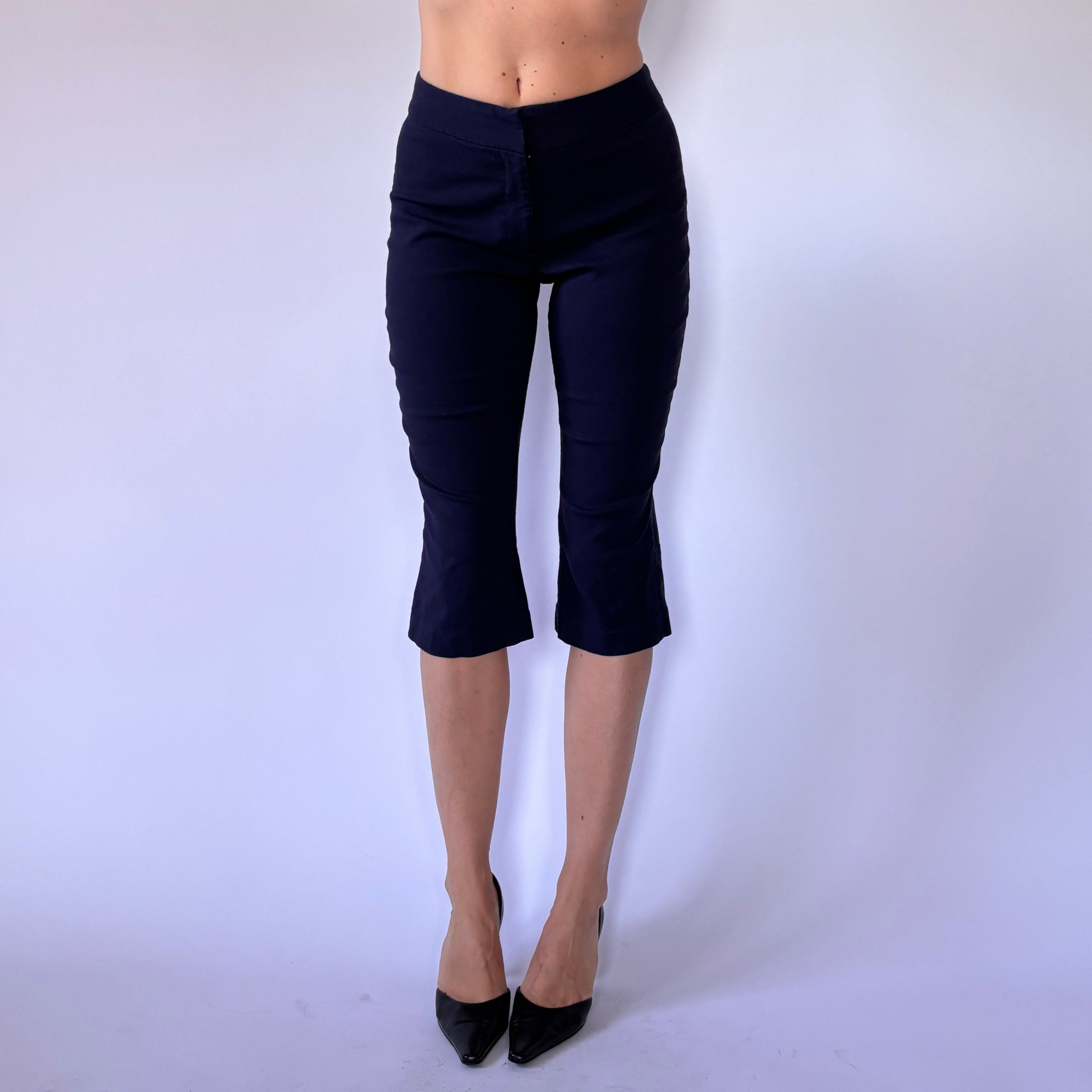 2000s Navy Capri Flares (XS)